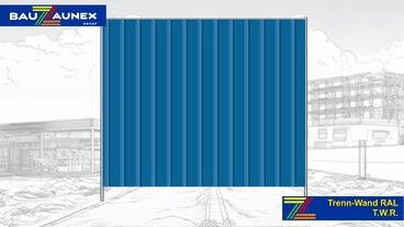 Sichtschutz-Bauzaun T18 0.5 Plus RAL 5010 Blau