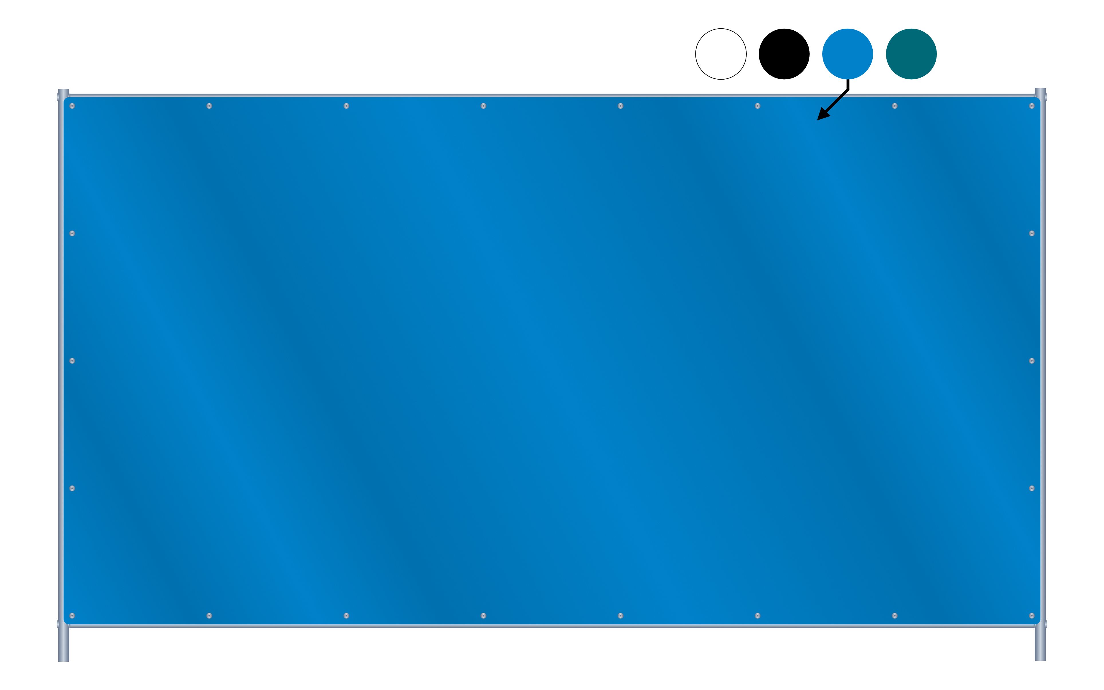 Sichtschutzplane 3.50m x 1.75m (Schwarz / Weiß)