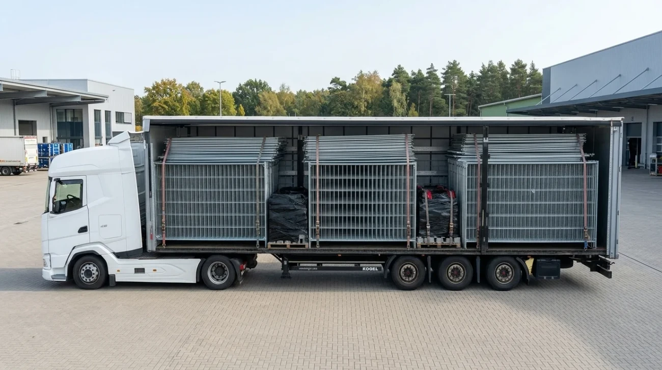 300er LKW-Ladung Bauzaun-Komplettsets Direkt-Werkslieferung